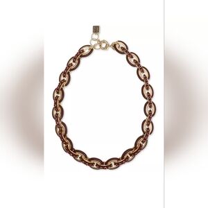 Laundry by Shelli Segal Gold-Tone Pave & Enamel Chain Link Collar Necklace, 16"